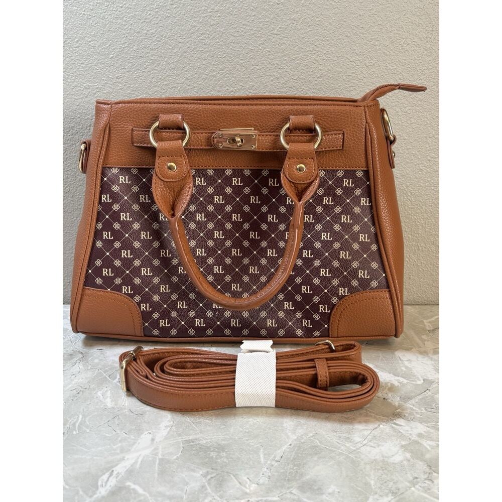 Danbury Mint Women's Leather Purse WITH Shoulder Strap Personalized RL - Picture 4 of 13